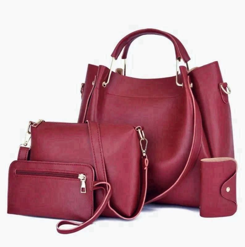 High Quality 3 Piece Synthetic Leather Shoulder Bag